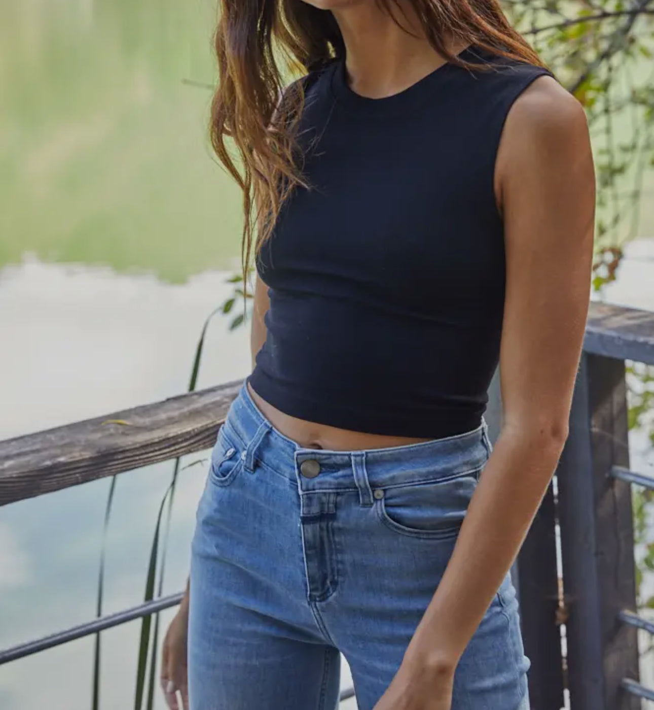 High Neck Black Brami