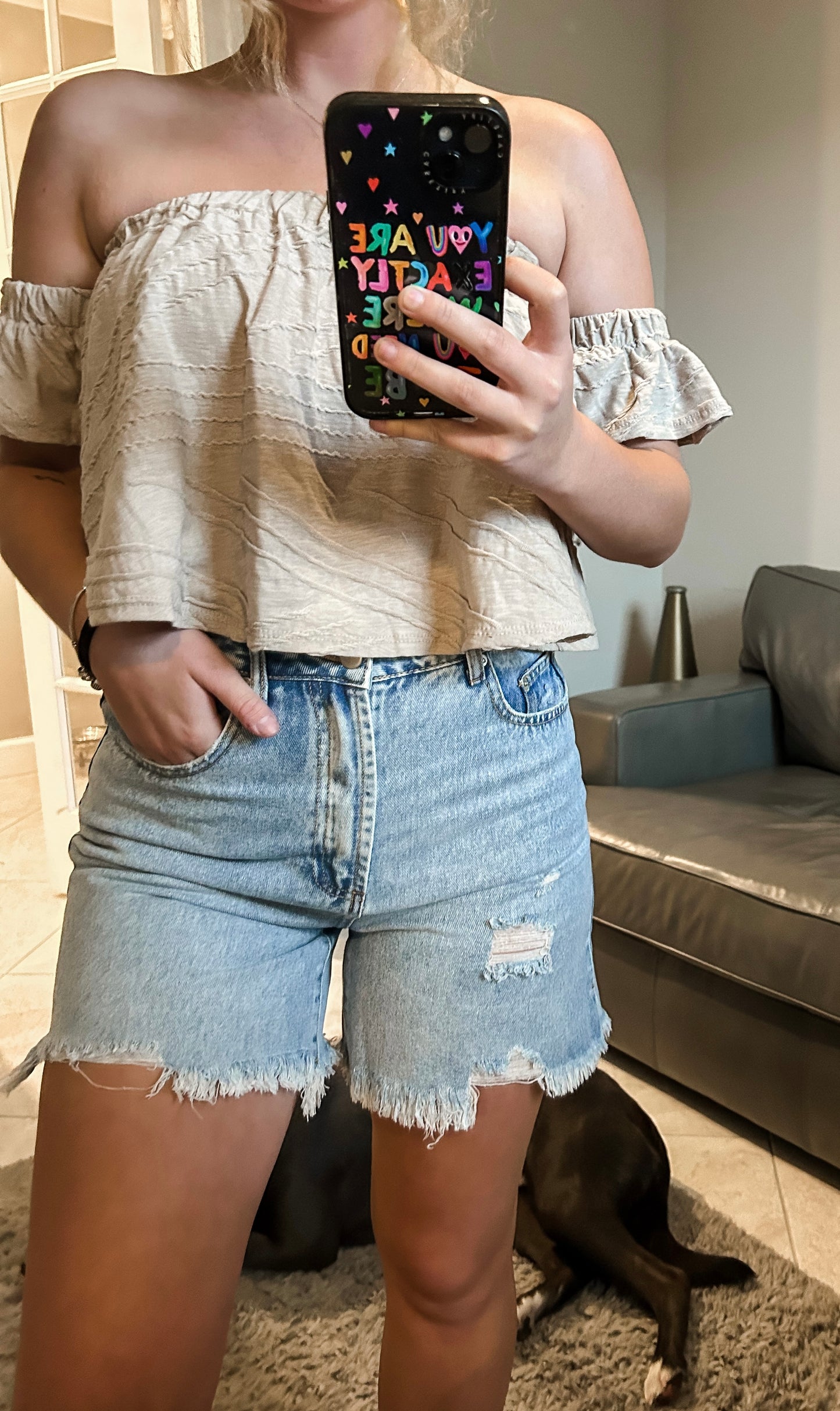 Relaxed Denim Shorts