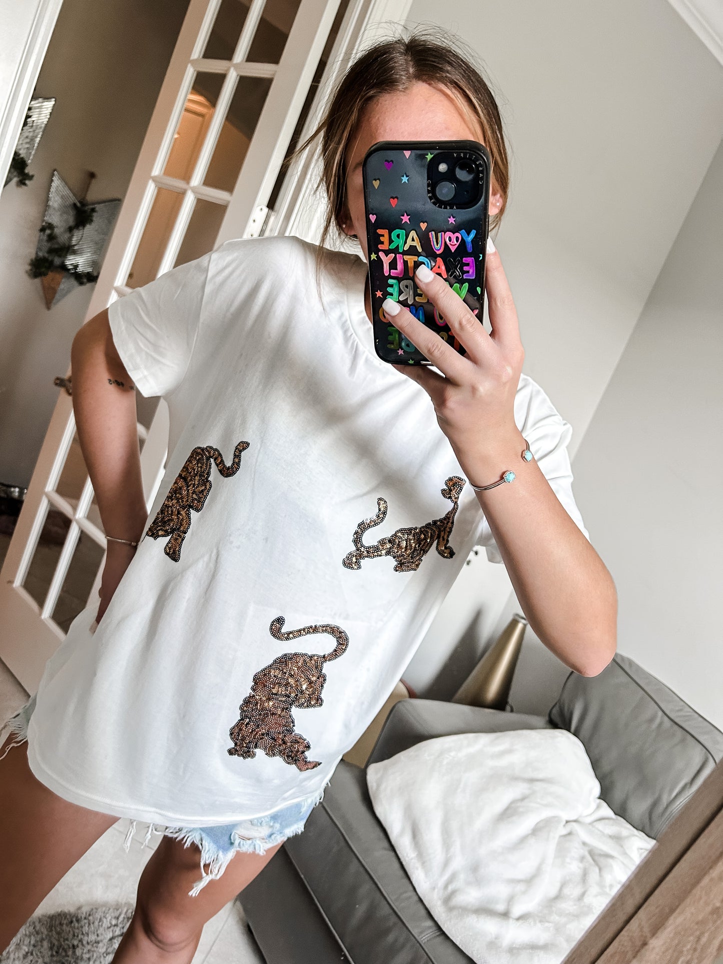 Sequin Tiger Graphic Tee