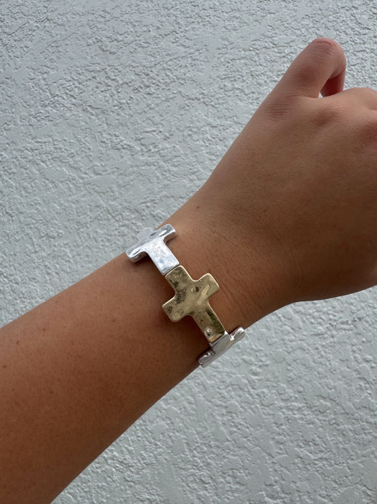 Sideways Cross Bracelet