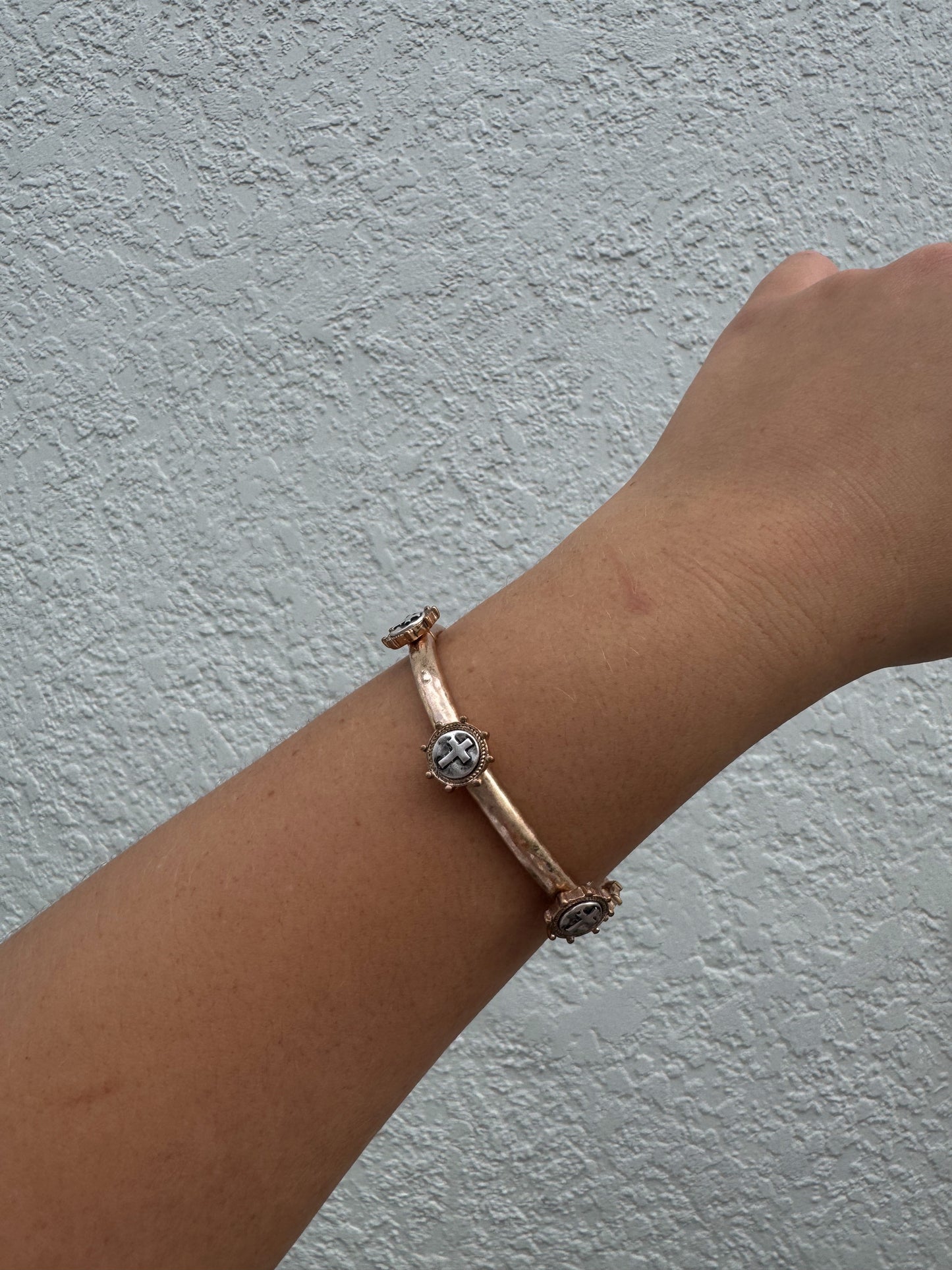 Cross Coin Bangle