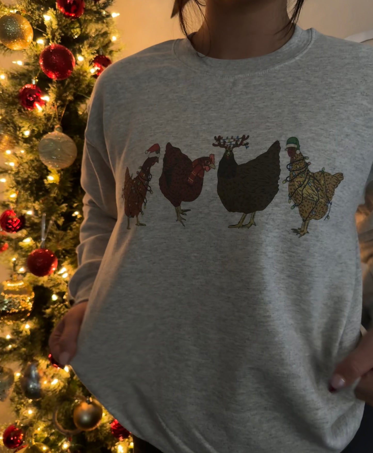 Christmas Chickens Crewneck!